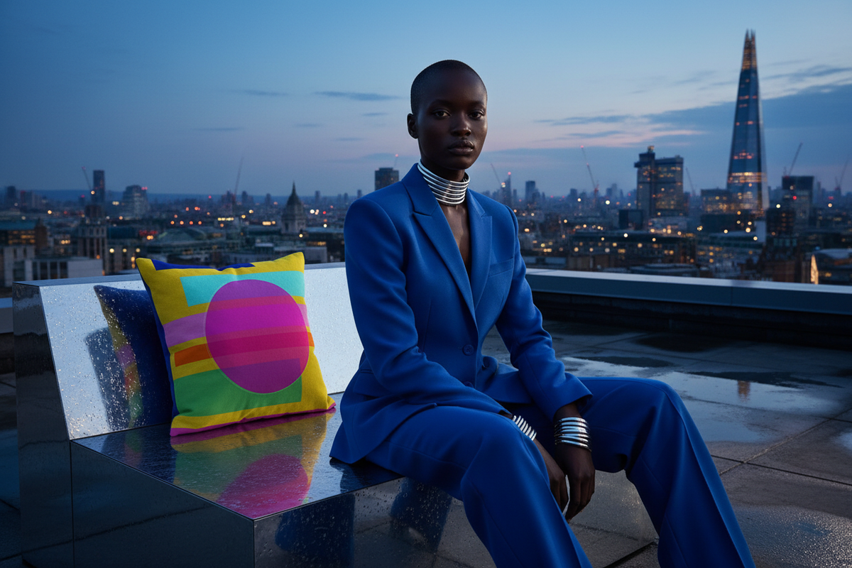 Pink Yellow Moon rooftop editorial