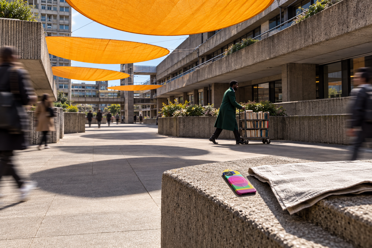 Public art intervention across the Brunswick Centre in Bloomsbury