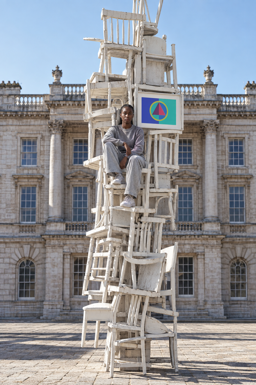 Sky Pink Diamond, Somerset House chair tower