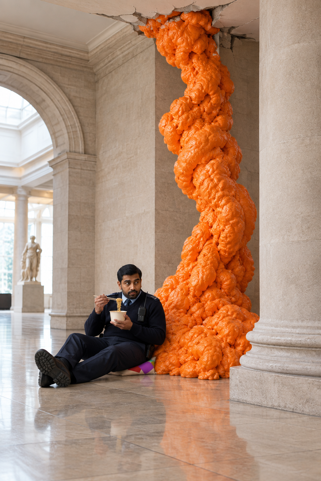 Snail Blush, museum foam eruption