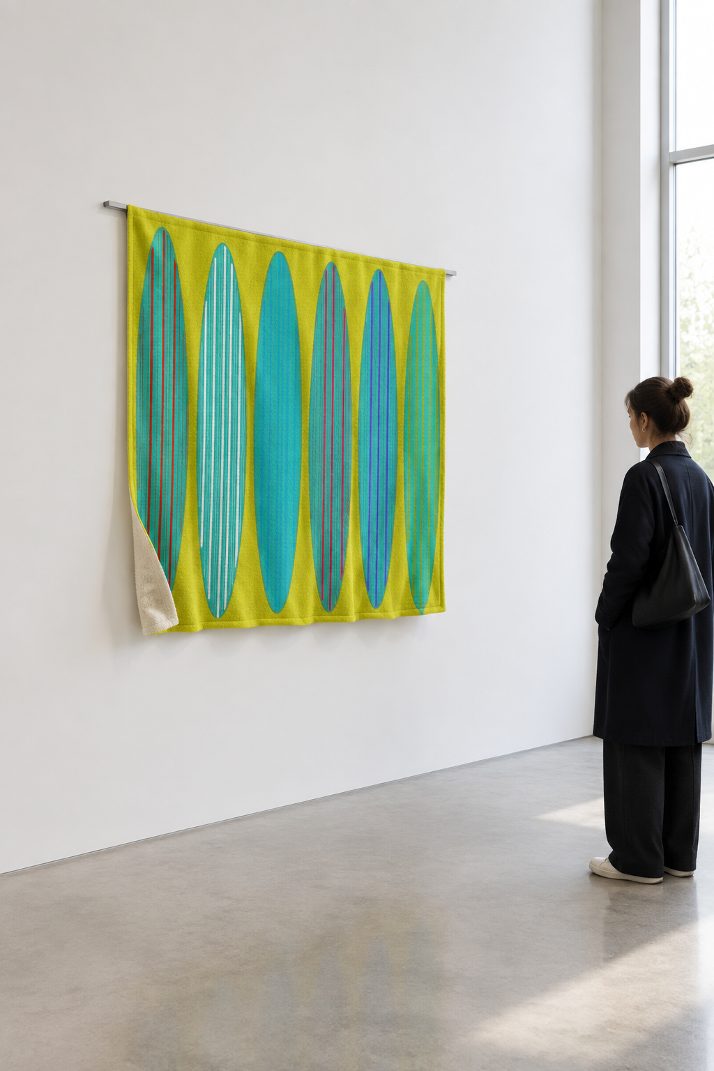 The textile on the wall