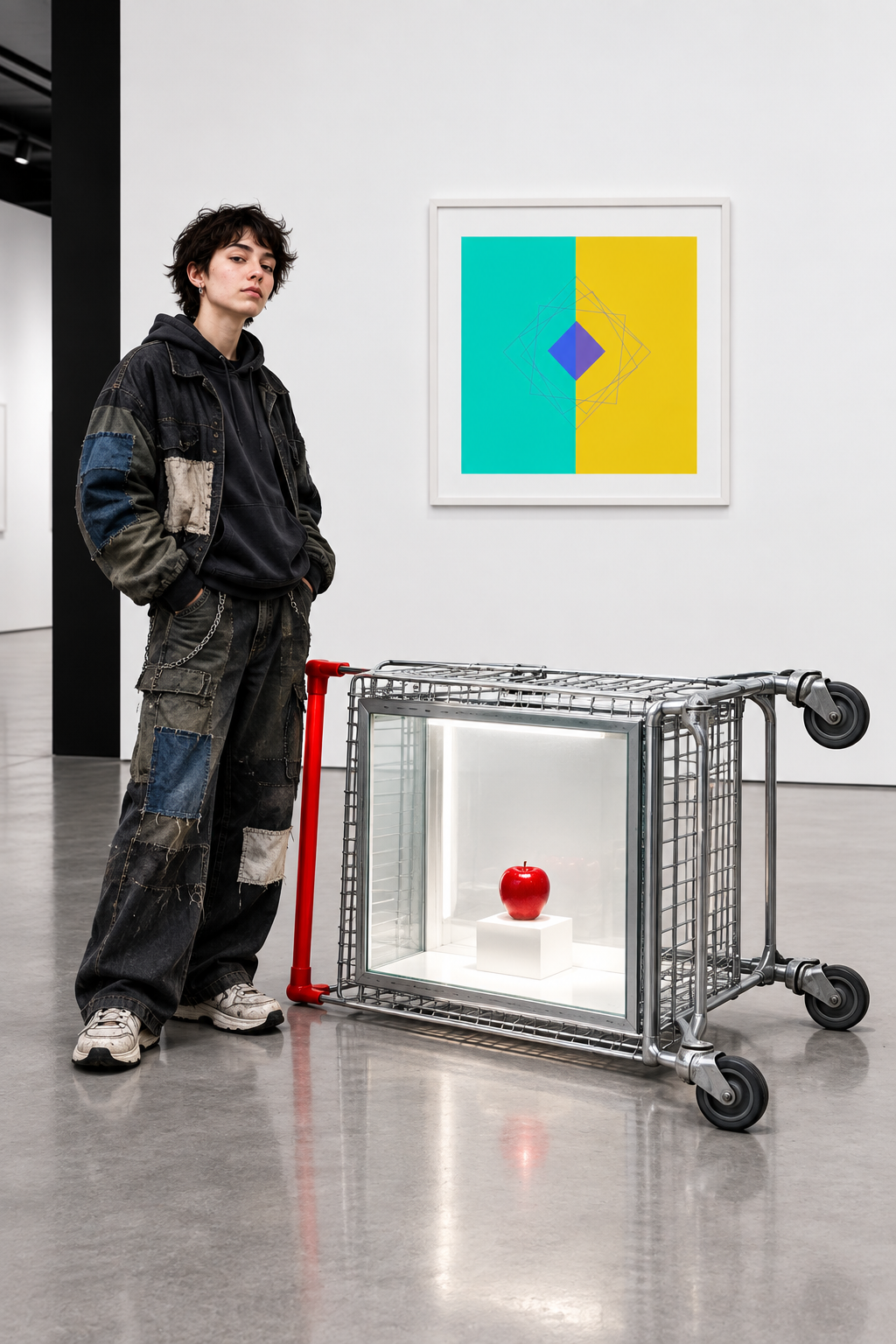 Witty conceptual trolley installation